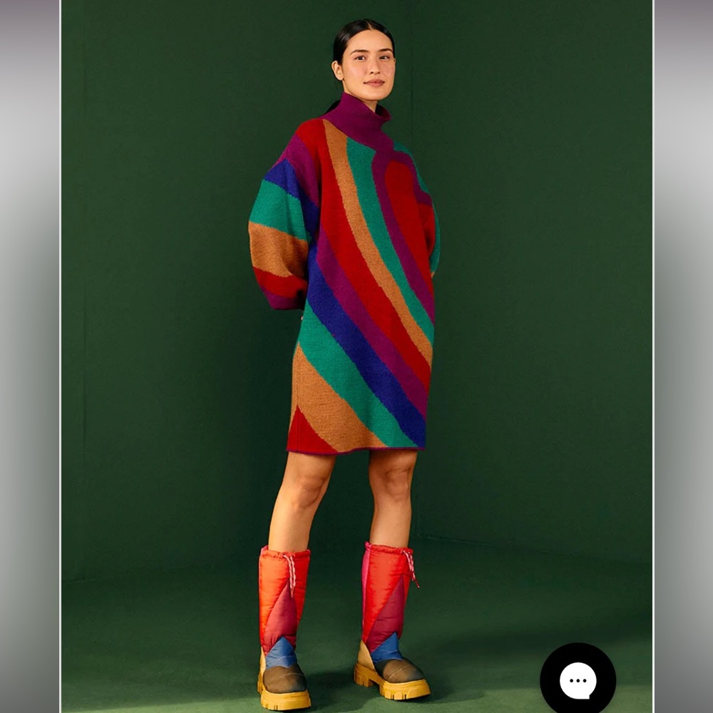FARM Rio Colorful Rainbow Knit Dress - Picture 3 of 3